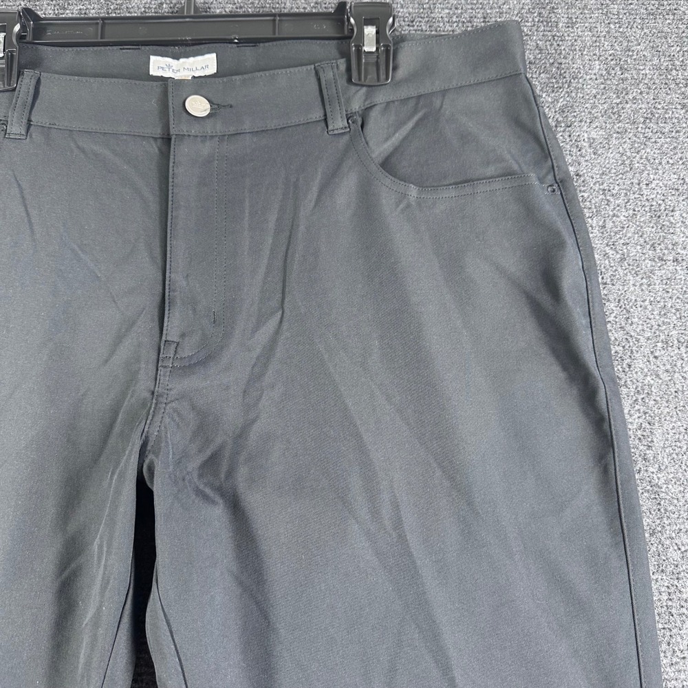 Peter Millar Golf Pants Mens 38/30 38x30 Black Performance Five Pocket Casual - Picture 4 of 16